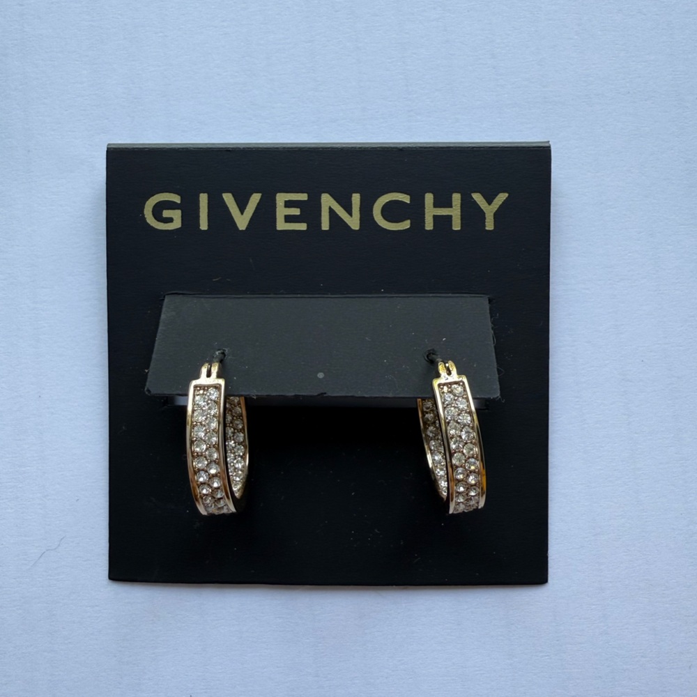 Givenchy Gold and Silver Crystal Embellished Earrings